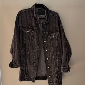 American Eagle Outfitters Faded Black Denim Jacket